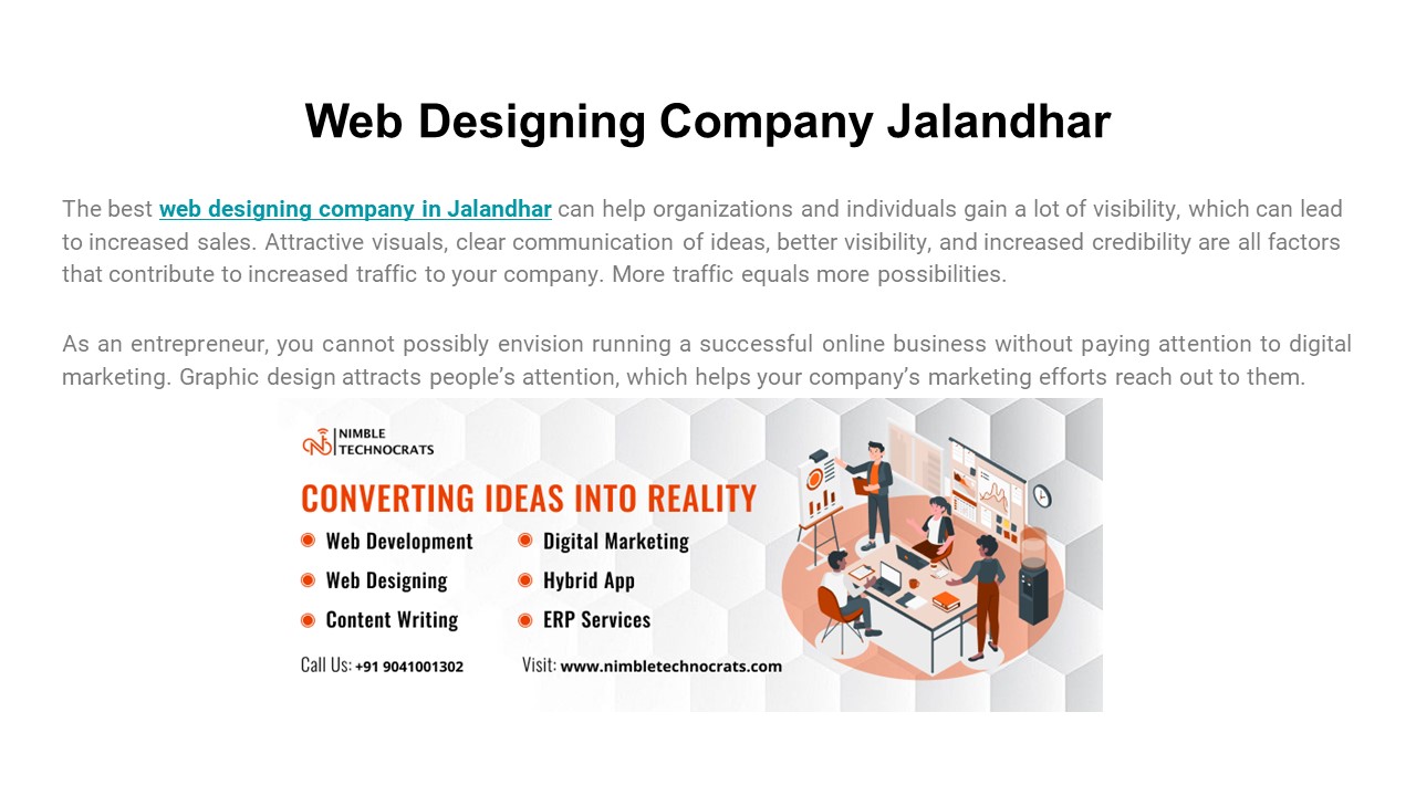 Web Designing Company Jalandhar | Nimble Technocrats
