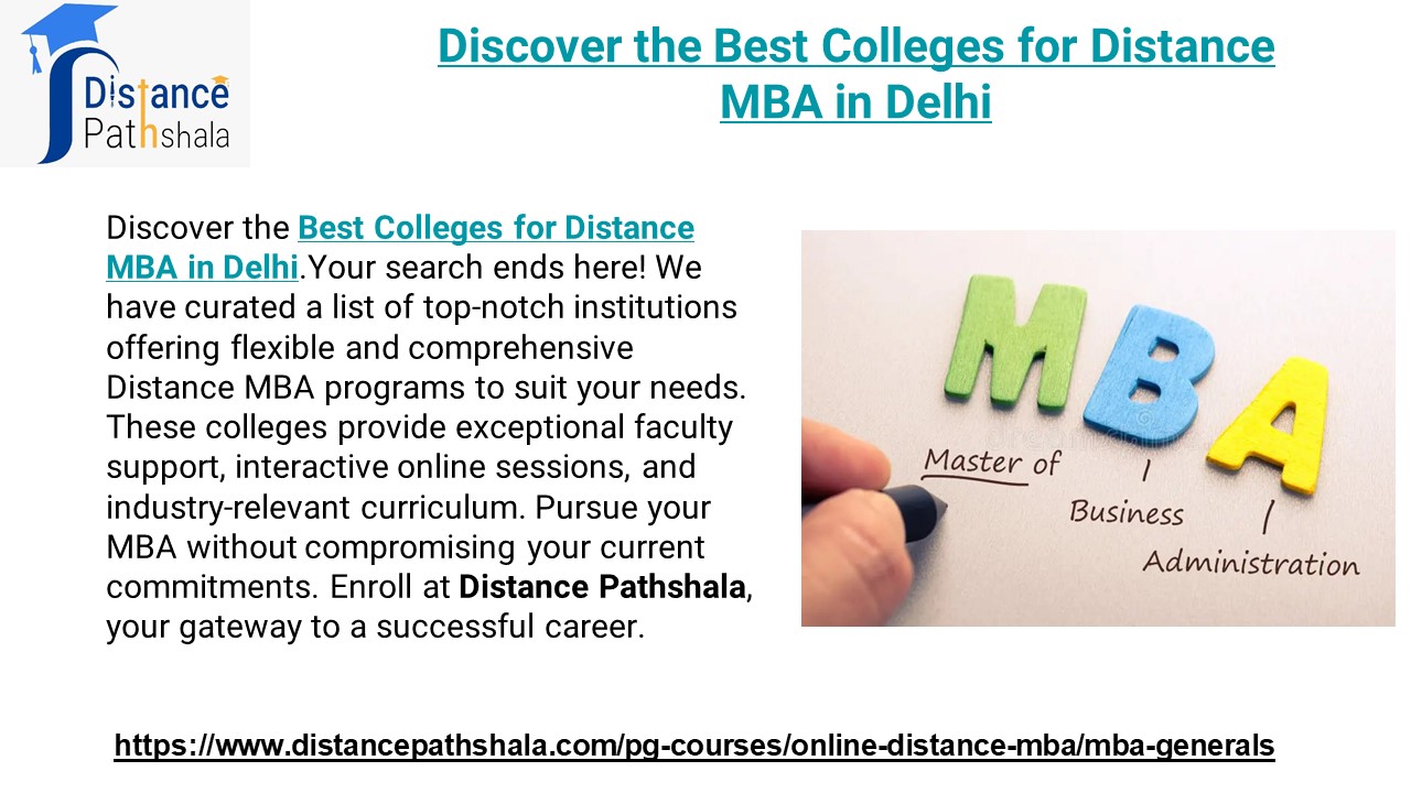 Best Colleges for Distance MBA in Delhi