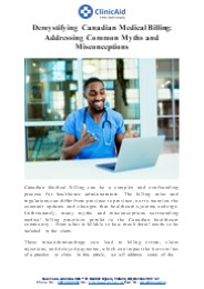 Demystifying Canadian Medical Billing: Addressing Common Myths and Misconceptions