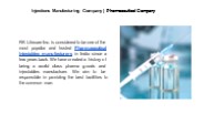 Injections Manufacturing Company | Pharmaceutical Company