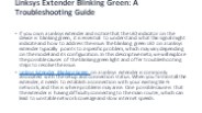 linksys extender blinking green
