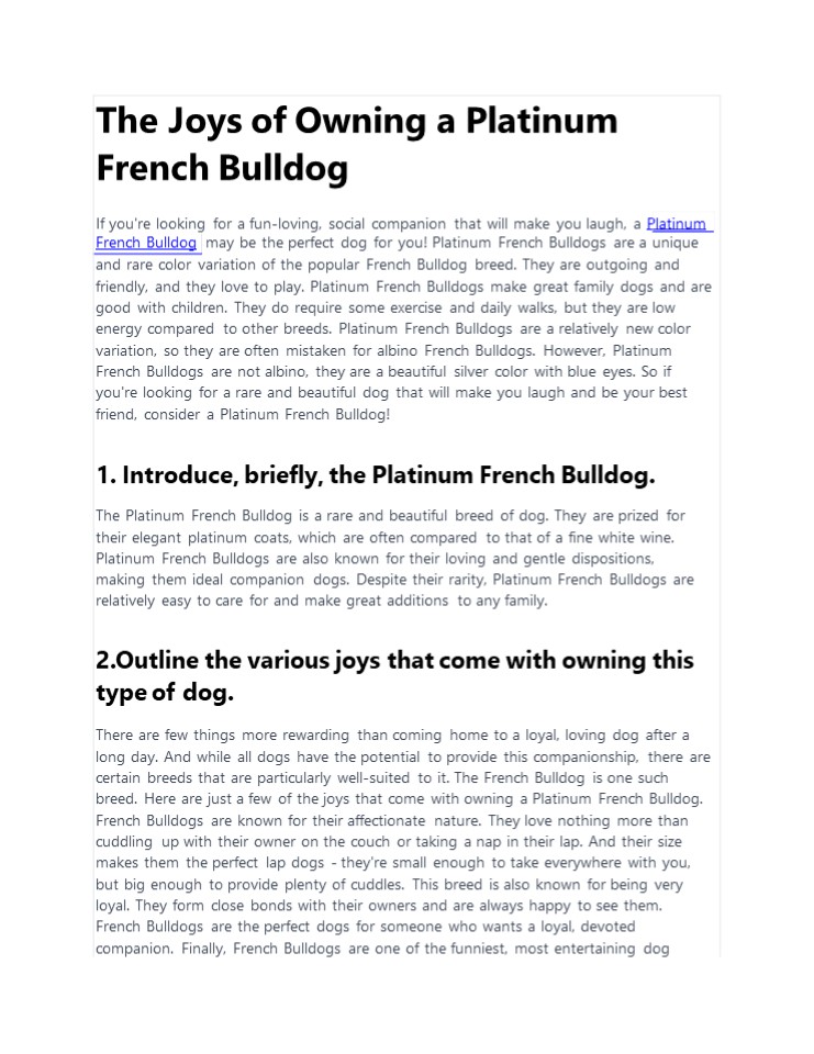 Platinum French Bulldog