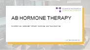 Bioidentical Hormone Replacement - AB Hormone Therapy
