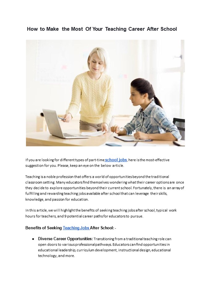 PPT School Jobs How to Make the Most Of Your Teaching Career