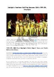 TATA IPL 2023 Final Highlights Match Report
