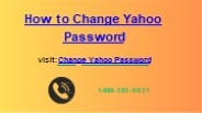 How to Change Yahoo Password