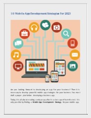 10 Mobile App Development Strategies For 2023