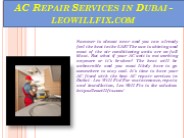 AC Repair Services in Dubai - leowillfix.com