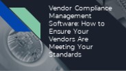 Vendor Compliance Management software 2
