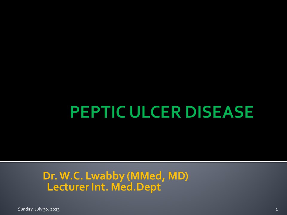 Peptic ulcer disease