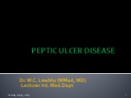 Peptic ulcer disease
