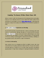 Silver Plated Rose Gift