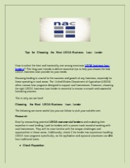 USDA Business Loans Services in USA