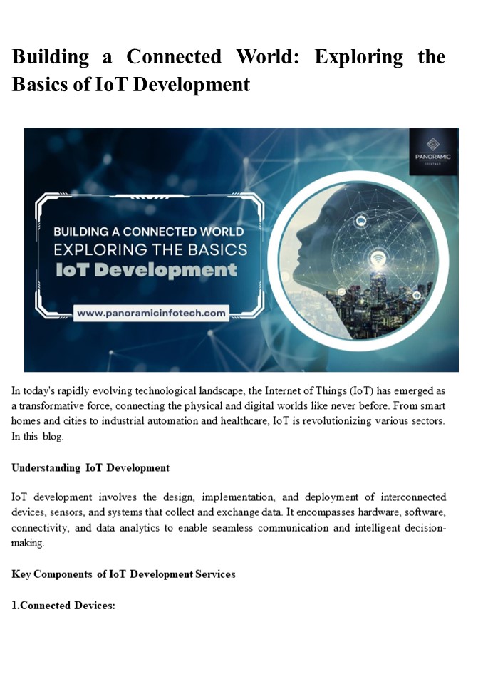 IoT Service Providers in USA | Panoramic Infotech