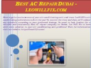 Best AC Repair Dubai - leowillfix.com
