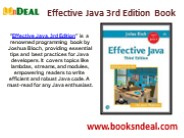 Effective Java 3rd Edition Book