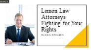 Lemon Law Attorneys Fighting for Your Rights​