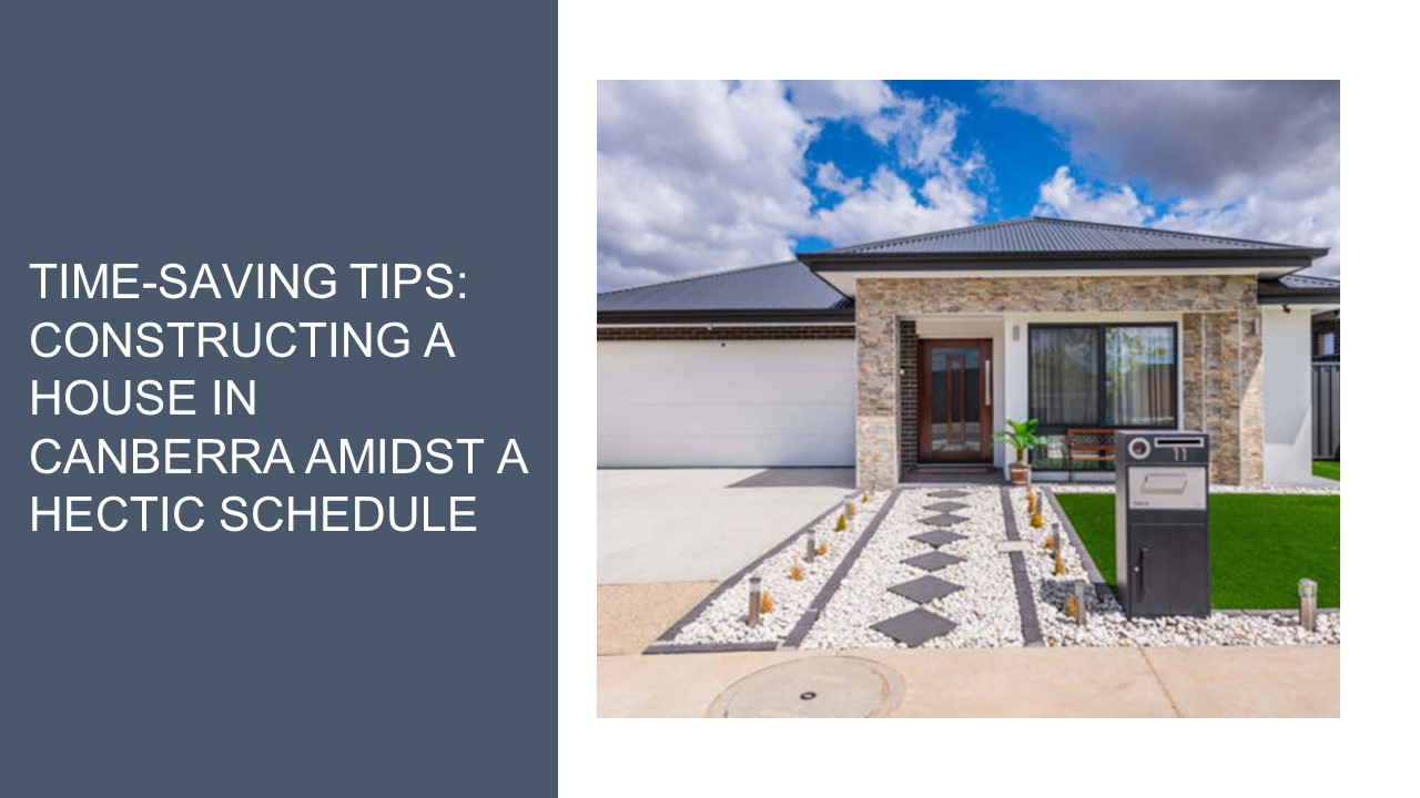 Busy Lives, Beautiful Homes: Constructing with Sunny Homes ACT