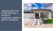 Busy Lives, Beautiful Homes: Constructing with Sunny Homes ACT