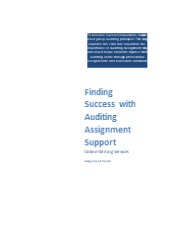Finding Success with Auditing Assignment Support | Assignment Santa