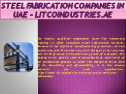 Steel Fabrication Companies in UAE - litcoindustries.ae