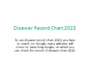 Disawer Record Chart 2023