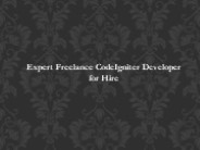 Expert Freelance CodeIgniter Developer for Hire