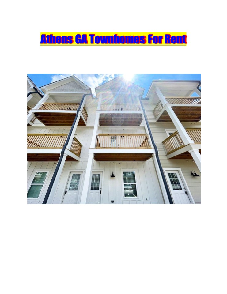 Athens GA townhomes For Rent
