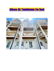 Athens GA townhomes For Rent