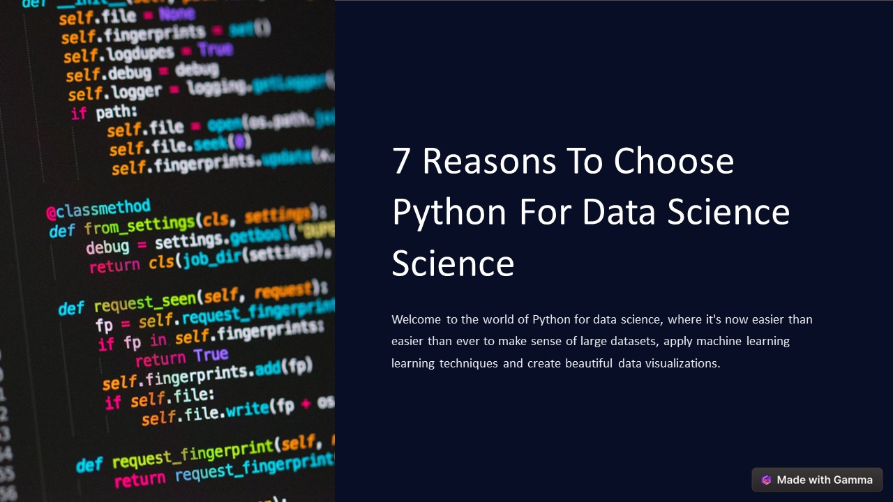 Unleash 7 Reason To Choose Python for Data Science