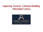 Boston wedding filmmaker