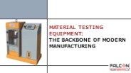 Material Testing Equipment: The Backbone of Modern Manufacturing