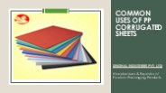 Common uses of PP corrugated sheets