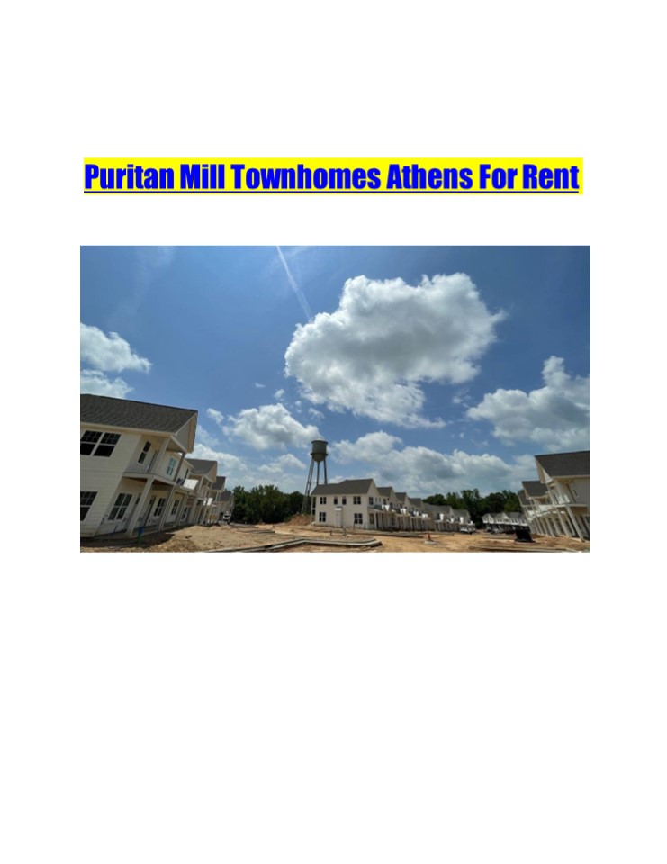 Puritan Mill Townhomes Athens For Rent