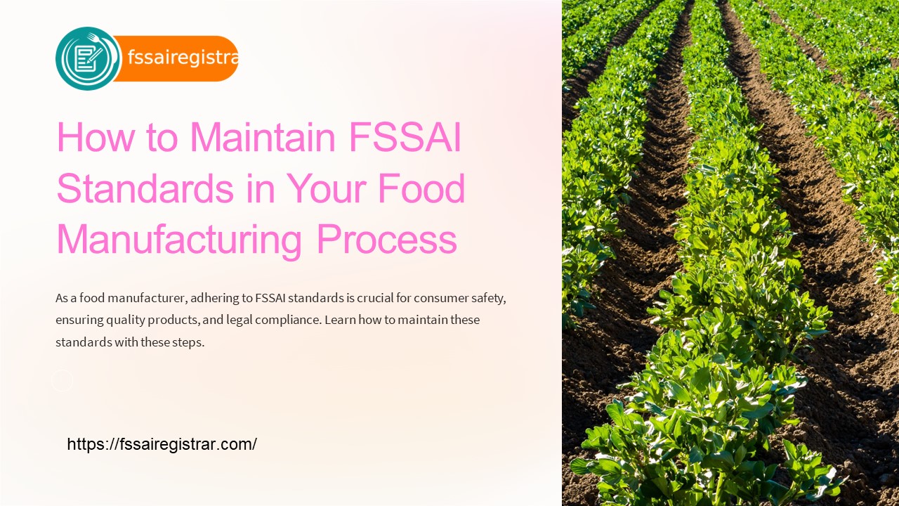 How To Maintain Food Standard in your Food Business.