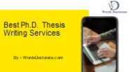 Best Ph.D. Thesis Writing Service in the US
