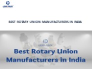 Best Rotary Union Manufacturers in India
