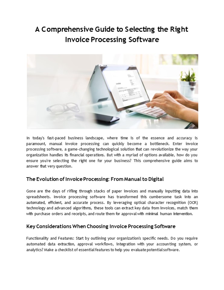 Invoice Processing Software
