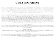 VIKAS INDUSTRIES