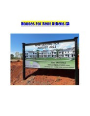 Houses For Rent Athens GA