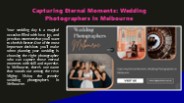 Capturing Eternal Moments: Wedding Photographers in Melbourne