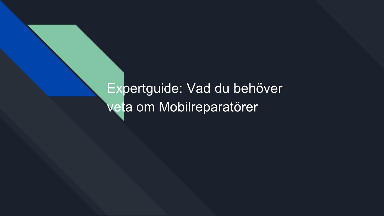 Expertguide: Vad du behöver veta om Mobilreparatörer (1)