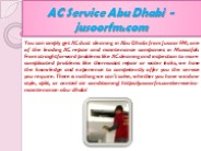AC Service Abu Dhabi - jusoorfm.com