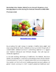 Medical Nutrition Market