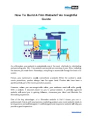 How To Build A Film Website_ An Insightful Guide