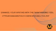 Paraphrasing Tool - Assignment & Essay Rephraser