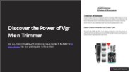 Best Trimmer For Men India