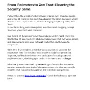 From Perimeters to Zero Trust: Elevating the Security Game