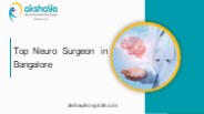 Top neuro surgeon in Bangalore