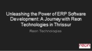 Empowering Growth: Custom ERP Software Development by Reon Technologies